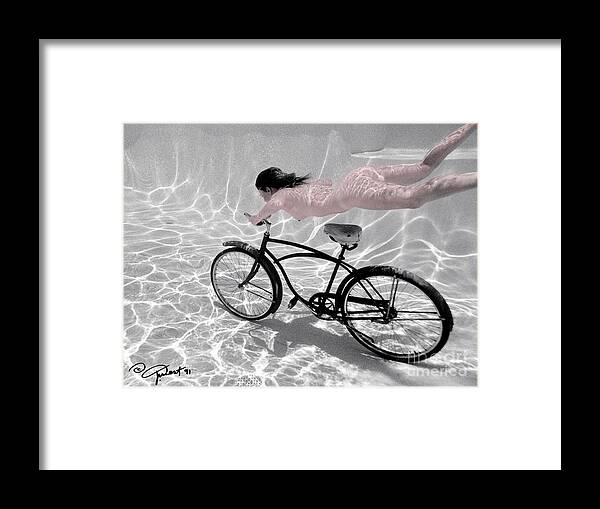 Bicycling Framed Print featuring the photograph Underwater Bicycling by Joanne West