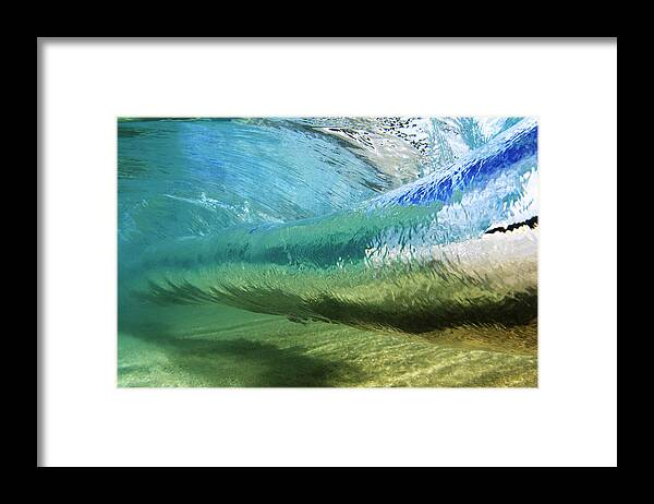 Amaze Framed Print featuring the photograph Underwater Wave Curl by Vince Cavataio - Printscapes