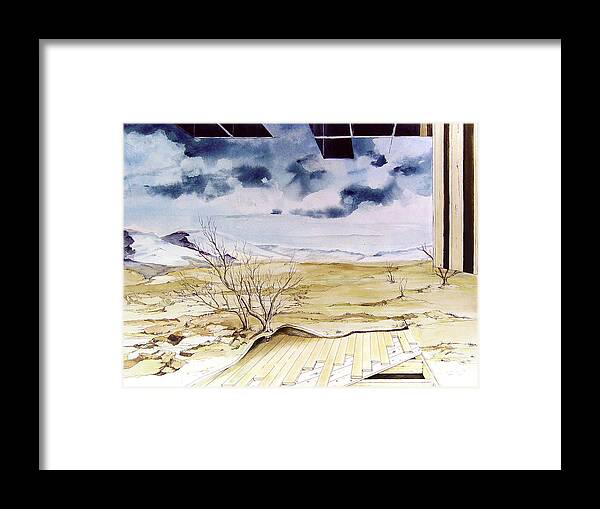 Landscape Framed Print featuring the painting Unfinished Landscape by Sam Sidders