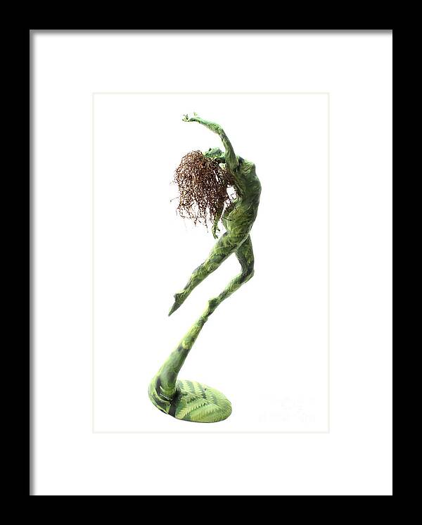 Art Framed Print featuring the sculpture Unfurled back view by Adam Long