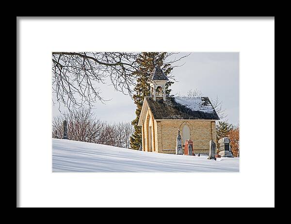 Chapel Framed Print featuring the photograph Union Cemetery Chapel by Susan McMenamin
