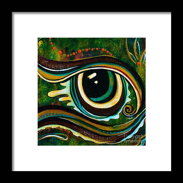 Third Eye Painting Framed Print featuring the painting Unique Spirit Eye by Deborha Kerr