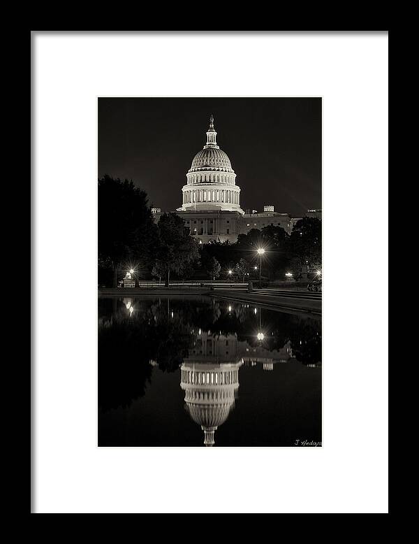 Washington Dc Framed Print featuring the photograph United States Capitol Building by Joseph Hedaya