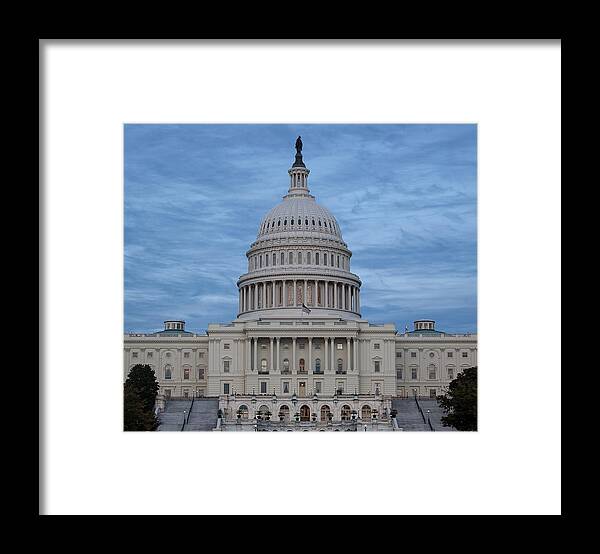 Capitol Framed Print featuring the photograph United States Capitol Building by Kim Hojnacki