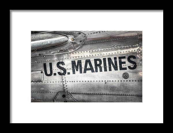 U.s. Marines Framed Print featuring the photograph United States Marines - Beech C-45H Expeditor by Gary Heller