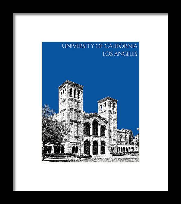 University Framed Print featuring the digital art University of California Los Angeles - Royal Blue by DB Artist
