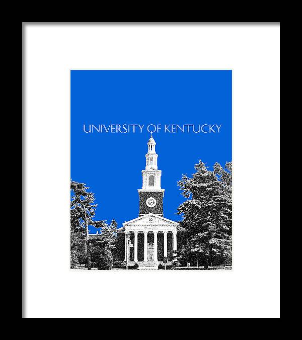 University Framed Print featuring the digital art University of Kentucky - Blue by DB Artist