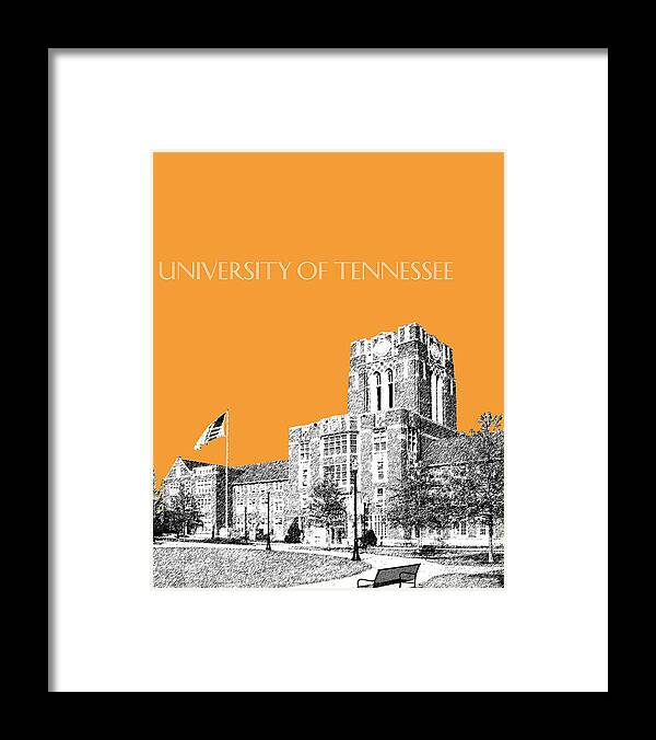University Framed Print featuring the digital art University of Tennessee - Orange by DB Artist