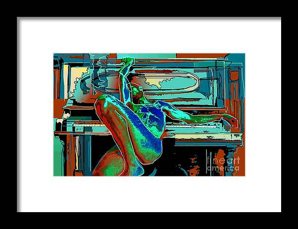 Figure Framed Print featuring the photograph Until They Come For My Piano by Robert D McBain