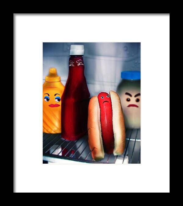Hot Dog Framed Print featuring the photograph Hot dog by Diane Bradley