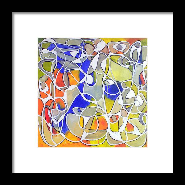 Abstract Framed Print featuring the painting Untitled #30 by Steven Miller
