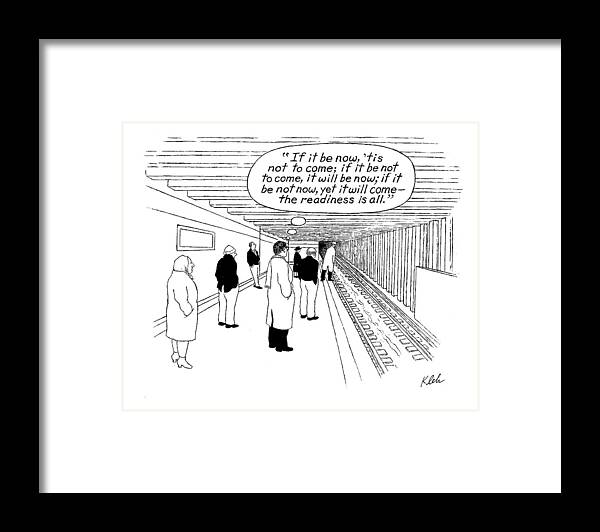 Literature Framed Print featuring the drawing New Yorker May 29th, 2000 by Tom Kleh