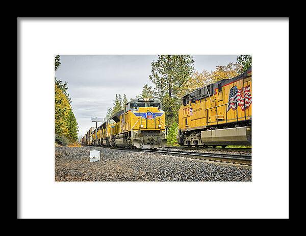 California Framed Print featuring the photograph UP 8588 and 7776 by Jim Thompson