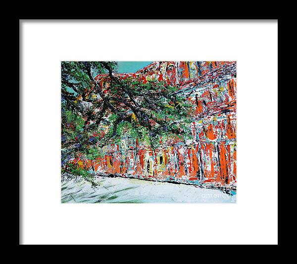 French Quarter Framed Print featuring the painting Upper Pontalba Building by Alys Caviness-Gober