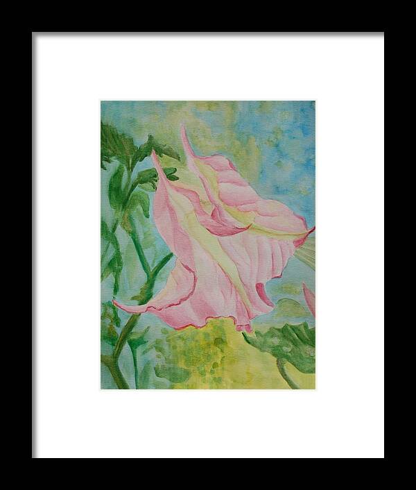 Linda Brody Framed Print featuring the painting Upside Down Watercolor by Linda Brody