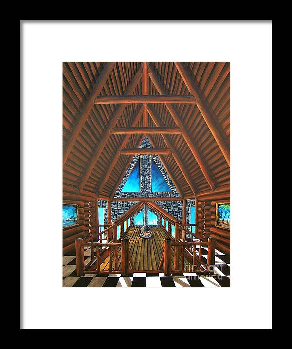 Hope Framed Print featuring the painting Upstairs Dream by Steven Lebron Langston