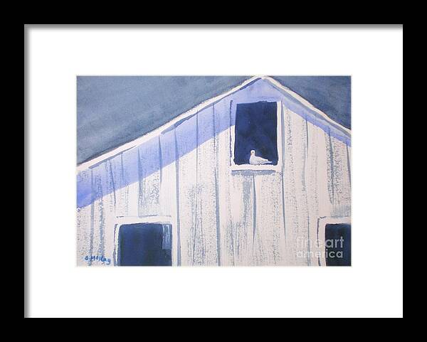 Ultramarine Blue Framed Print featuring the painting Upstairs by Suzanne McKay