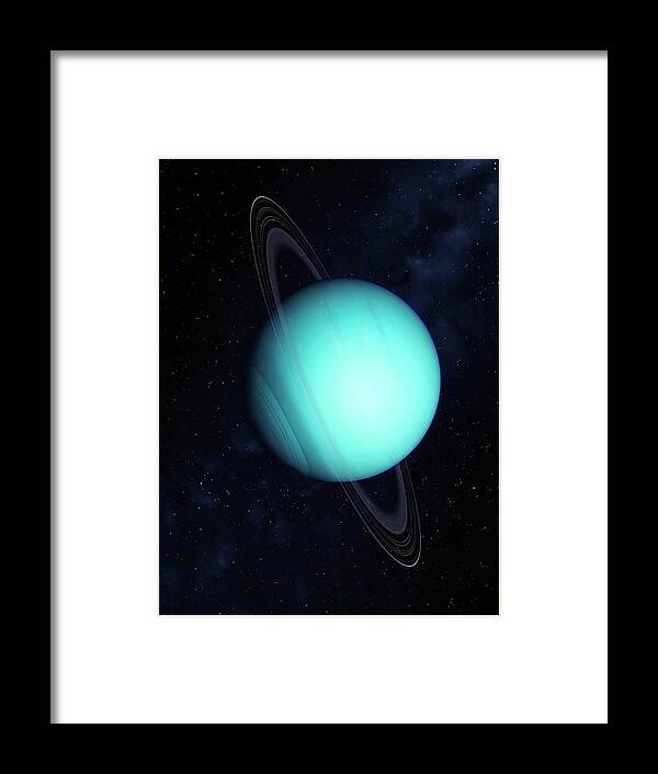 Uranus Framed Print featuring the photograph Uranus by Mark Garlick/science Photo Library