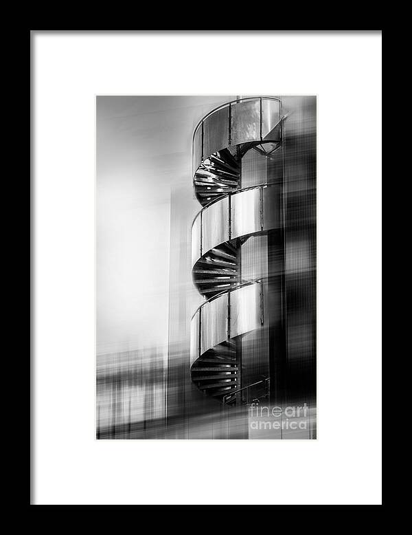 Stairs Framed Print featuring the photograph Urban Drill - C - Bw by Hannes Cmarits