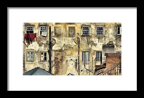 Urban Framed Print featuring the painting Urban Lisbon by David Letts