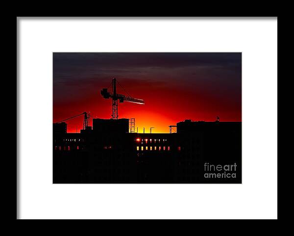 Urban Framed Print featuring the photograph Urban Sunrise by Linda Bianic