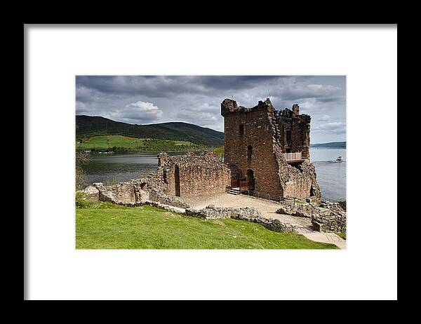 Urquhart Framed Print featuring the photograph Urquhart Tower by Mike Farslow