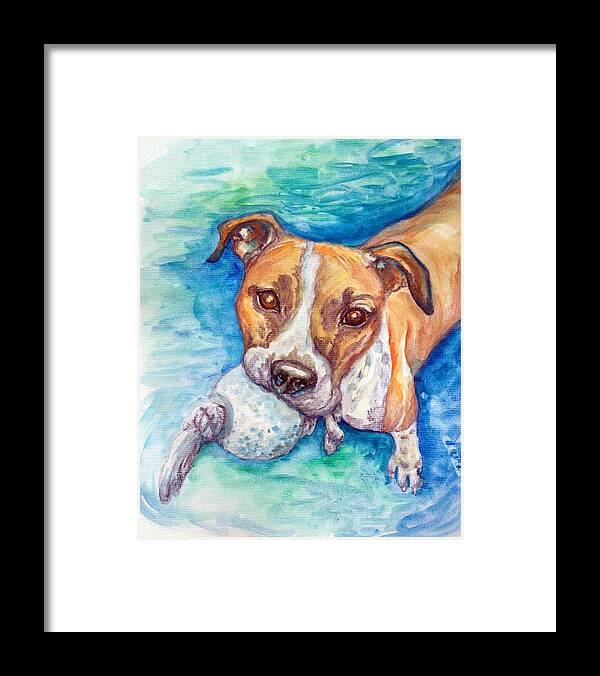 Dog Framed Print featuring the painting Ursula by Ashley Kujan