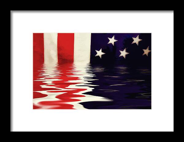 Usa Framed Print featuring the photograph USA Flag by Jack Nevitt