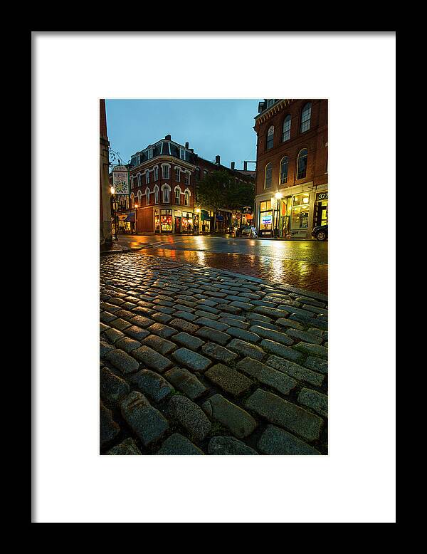 Old Town Framed Print featuring the photograph Usa, Maine, Portland, Fore Street At by Tetra Images