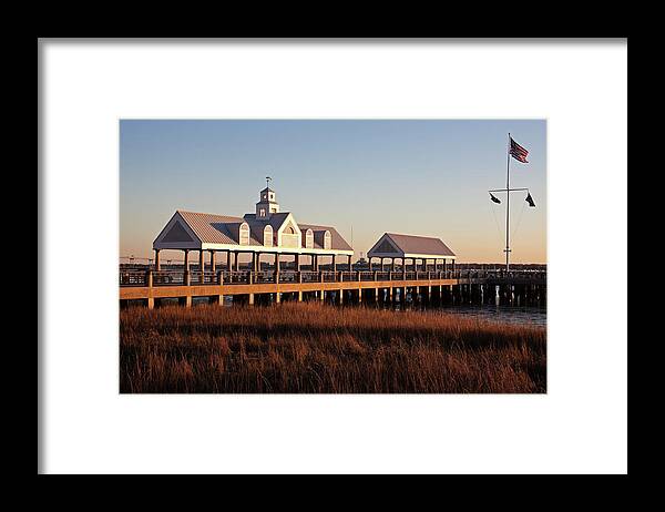 Tranquility Framed Print featuring the photograph Usa, South Carolina, Charleston, Pier by Henryk Sadura