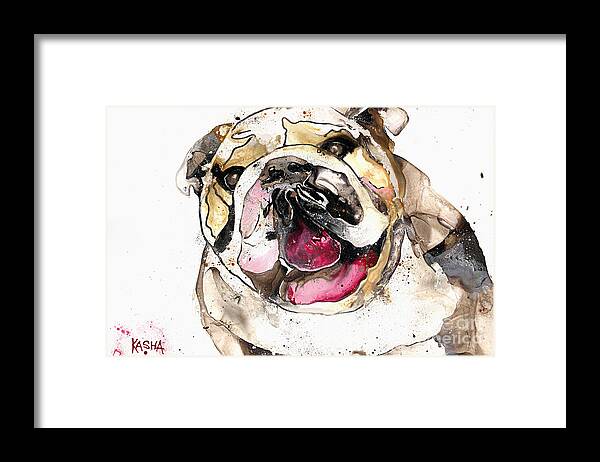 Animal Framed Print featuring the painting Usmc by Kasha Ritter