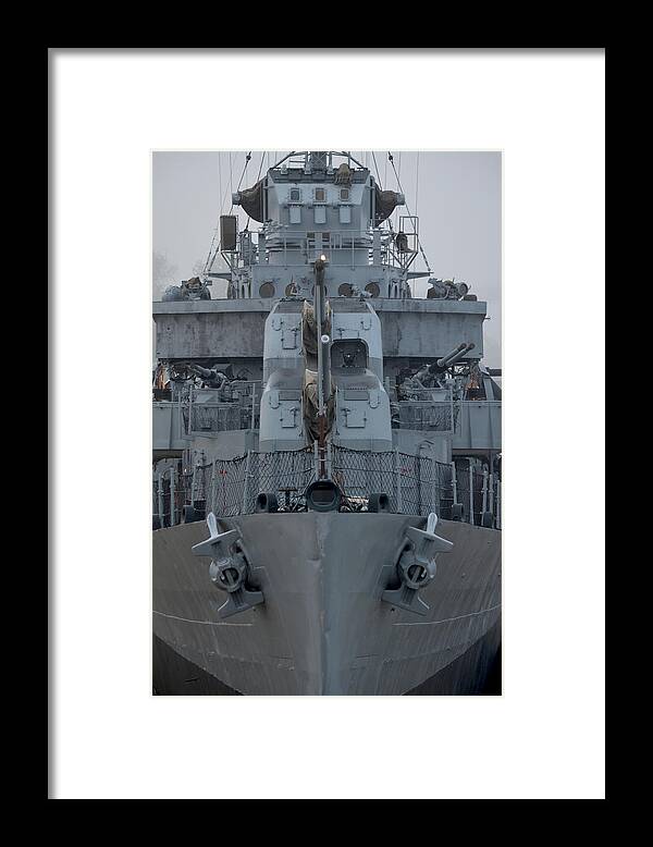 Vietnam Framed Print featuring the photograph USS Kidd DD 661 Front View by Maggy Marsh