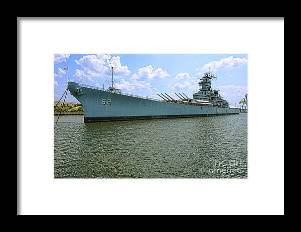Uss New Jersey Framed Print featuring the photograph USS New Jersey by Olivier Le Queinec