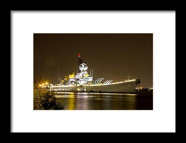 City Framed Print featuring the photograph USS New Jersey by Paul Watkins