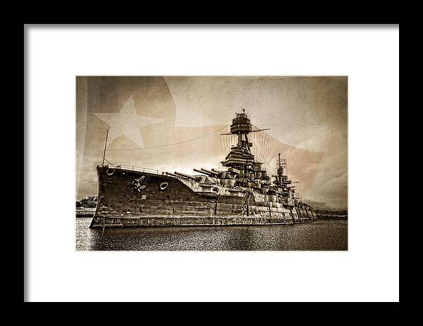 Battleship Framed Print featuring the photograph U.S.S. Texas by Ken Smith