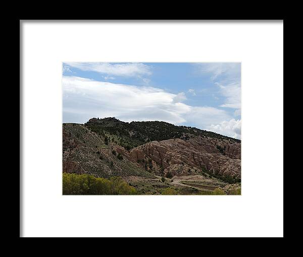 Utah Landscape Framed Print featuring the photograph Utah landscape I-70 West Bound in Motion 5865 by Andrew Chambers