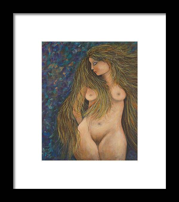 Woman Framed Print featuring the painting Valencina by Natalie Holland