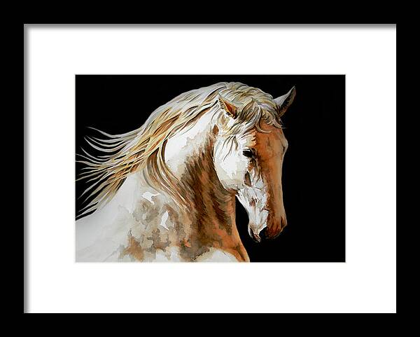 Cavallo Framed Print featuring the painting C A R A V A G G I O by J U A N - O A X A C A