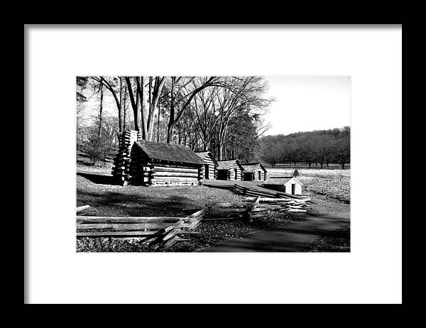 Valley Forge Framed Print featuring the photograph Valley Forge in Black and White by Kathi Isserman