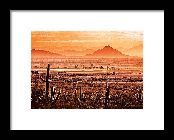 Scenic Framed Print featuring the photograph Valley of the Sun by Jim Painter