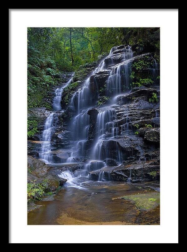 Waterfall Framed Print featuring the photograph Valley of the Waters by Rick Drent