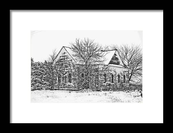 Church Framed Print featuring the photograph Valley View Church by Pattie Calfy