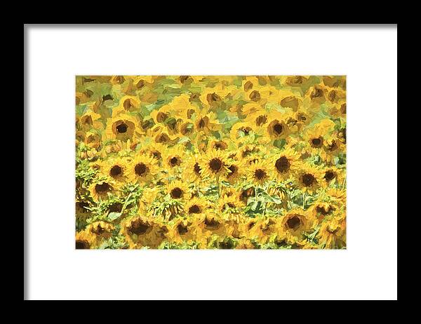 Sunflowers Framed Print featuring the painting Van Gogh Sunflowers by David Letts