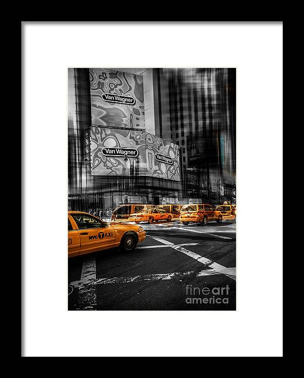 Nyc Framed Print featuring the photograph Van Wagner - Colorkey by Hannes Cmarits