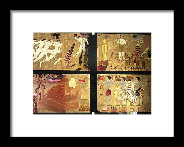 Symbolic Framed Print featuring the painting Vanished Civilization by Ray Khalife