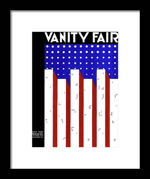 Cityscape Framed Print featuring the photograph Vanity Fair Cover Of A Flag Skyline by Lieber