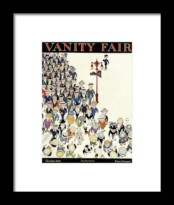 Cityscape Framed Print featuring the photograph Vanity Fair Cover Featuring A Crowd by John Held Jr