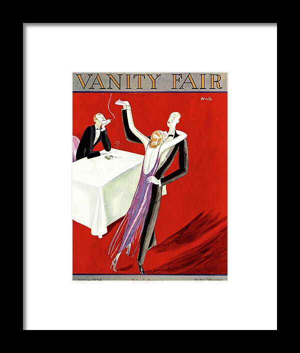 Illustration Framed Print featuring the photograph Vanity Fair Cover Featuring An Elegant Couple by Eduardo Garcia Benito
