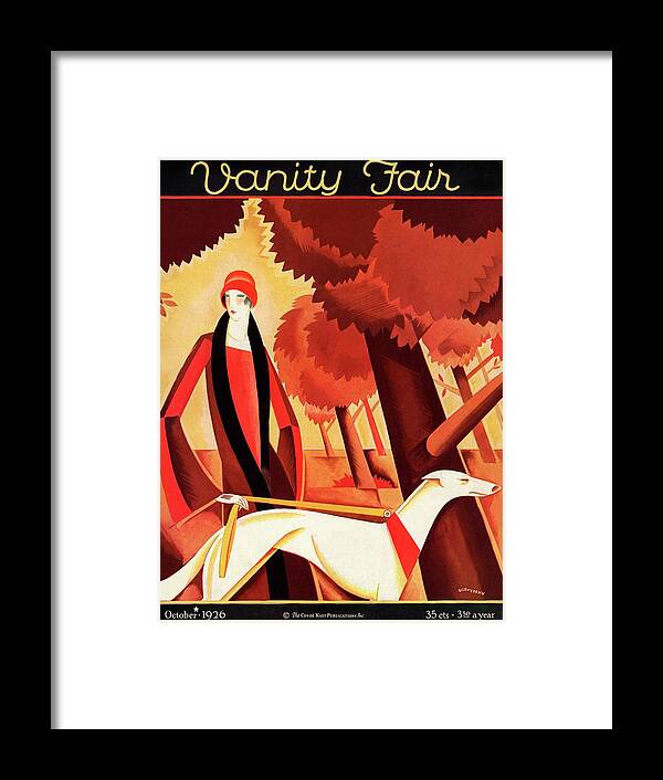 Illustration Framed Print featuring the photograph Vanity Fair Cover Featuring An Elegant Woman by Victor Bobritsky