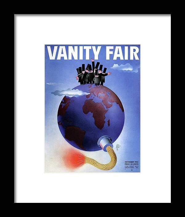 Illustration Framed Print featuring the photograph Vanity Fair Cover Featuring Politicians Standing by Paolo Garretto